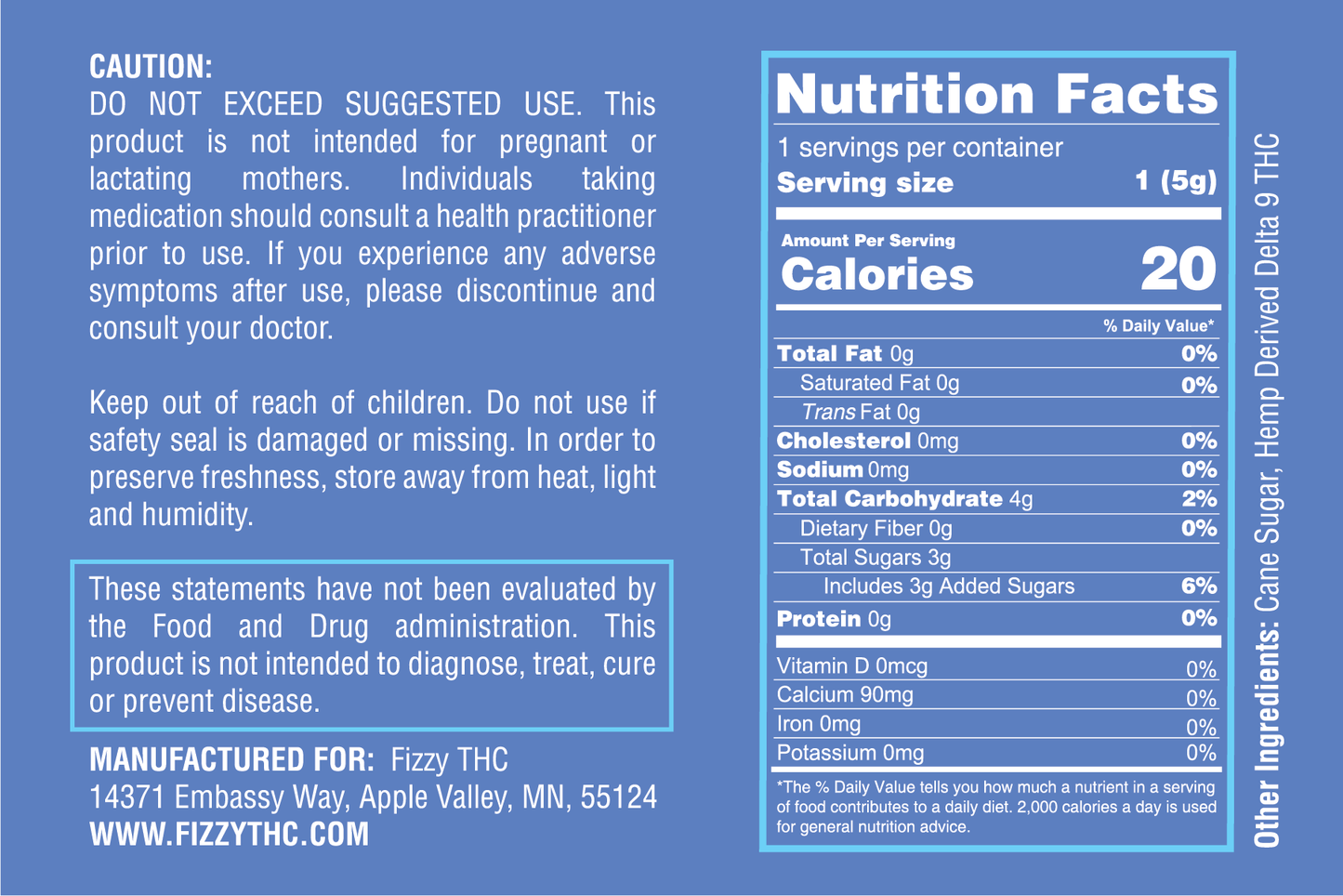 Blueberry THC Gummies (50 mg)