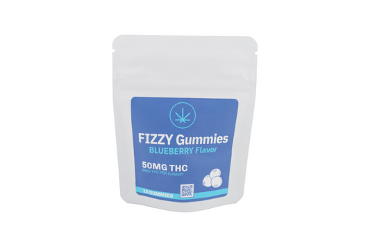 50 mg Blueberry Fizzy THC Gummies