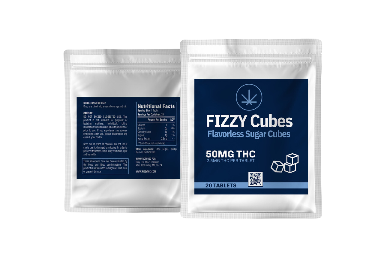 50 mg Fizzy THC Sugar Cubes